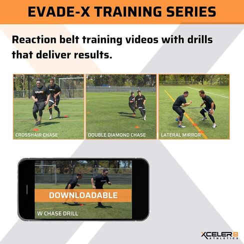 REACTIV TRAINER Evasion Belt (1 & 3 Pack) 1v1 Agility & Reaction Belt Coaching Equipment - Soccer, Basketball, Football, Lacrosse Defensive Trainer (Adult & Youth) Plus Training Videos in Saudi Arabia