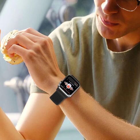 Swhatty 15 Pack Stretchy Nylon Solo Loop Bands Compatible with Apple Watch 49mm 45mm 44mm 42mm 41mm 40mm 38mm, Braided Sport Elastics Women Men Strap for iWatch SE Ultra 1 2 Series 9 8 7 6 5 4 3 2 1 in Saudi Arabia