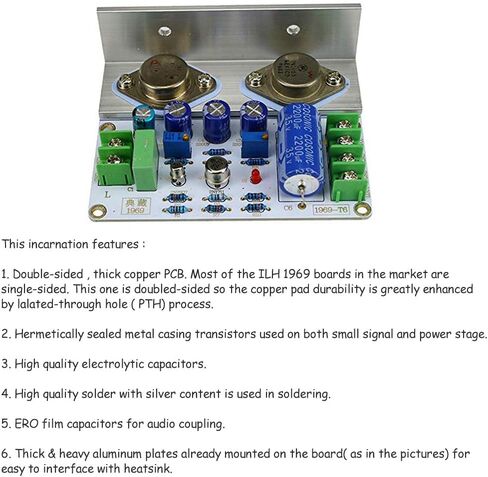 1 قطعة 1969 الفئة أ مكبر للصوت مجلس HiFi الصوت مكبر كهربائي PCB MOT/2N3055 لتقوم بها بنفسك أطقم (قناة واحدة) in Saudi Arabia