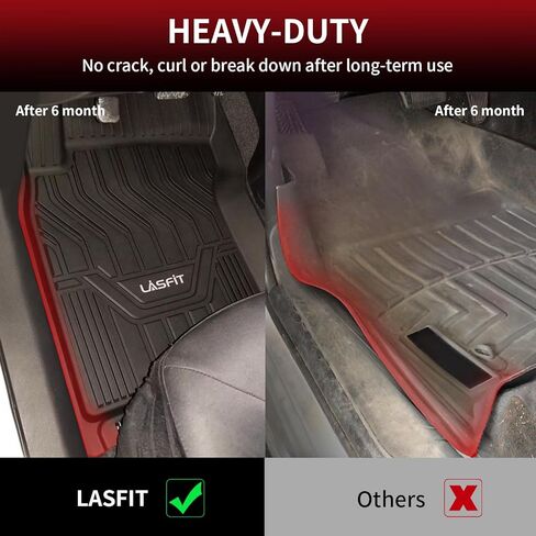 LASFIT Floor Mats for 2014-2020 Nissan Rogue, All Weather Upgraded Custom Fit TPE Floor Liners (Not fit Rogue Sport or Select Models), 1st & 2nd Row, Black in Saudi Arabia