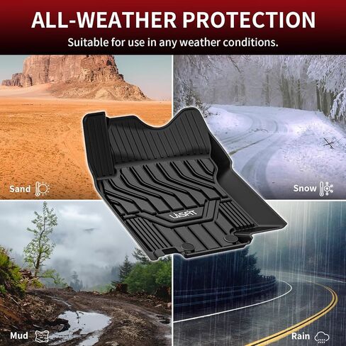 LASFIT Floor Mats for 2014-2020 Nissan Rogue, All Weather Upgraded Custom Fit TPE Floor Liners (Not fit Rogue Sport or Select Models), 1st & 2nd Row, Black in Saudi Arabia