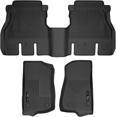 Husky Liners - Weatherbeater | Fits 2019 - 2024 Wrangler JL 2 - dr./4 - dr.Unlimited, 2020 - 2024 Jeep Gladiator, 2018 Jeep Wrangler JK - Front Liners - Black, 2 pc. | 13021 in Saudi Arabia
