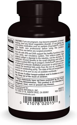 Source Naturals ArcticPure Enteric-Coated Ultra-Potency 850 mg Omega-3 Fish Oil - 30 Softgels in Saudi Arabia