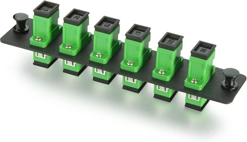 10Gtek Fiber Optic Patch Panel with 6 SC APC Simplex Connectors Fiber Optic Adapter, SMF, LGX Compatible in Saudi Arabia