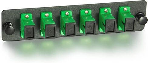 10Gtek Fiber Optic Patch Panel with 6 SC APC Simplex Connectors Fiber Optic Adapter, SMF, LGX Compatible in Saudi Arabia