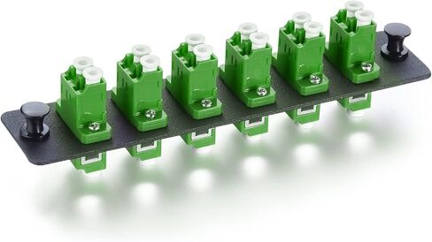 10Gtek Fiber Optic Patch Panel with 6 SC APC Simplex Connectors Fiber Optic Adapter, SMF, LGX Compatible in Saudi Arabia