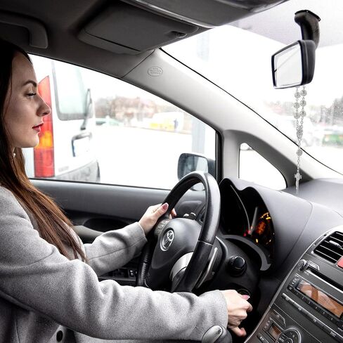مسبحة للسيارة من قطعتين من PAGOW للمرآة، إكسسوارات معلقة لمرآة السيارة اللامعة للنساء، قلادة مرآة للسيارة بمباركة الصليب الكاثوليكية وميدالية مرآة الرؤية الخلفية للسيارات in Saudi Arabia