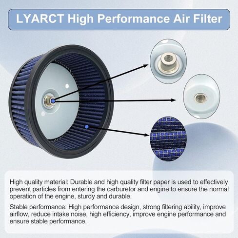 فلتر هواء 29442-99C متوافق مع Harley Screamin Eagle Road King FatBoy Electra Glide Softail Springer Dyna Road Glide 2944299A 2944299B 2944299D 2944299E in Kuwait