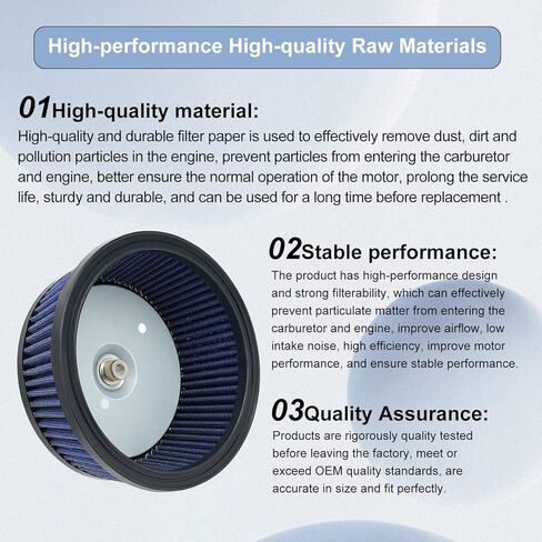 فلتر هواء 29442-99C متوافق مع Harley Screamin Eagle Road King FatBoy Electra Glide Softail Springer Dyna Road Glide 2944299A 2944299B 2944299D 2944299E in Kuwait