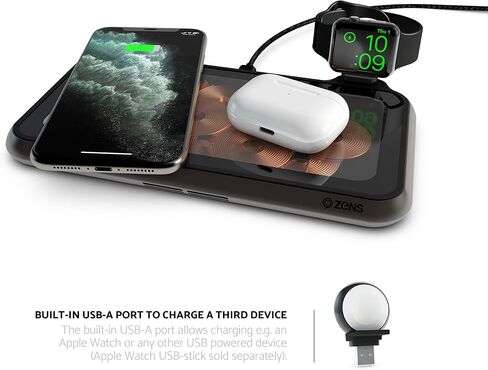 ZENS USB Charger (Charging Cable/Wireless Charger) Compatible with Apple Watch Series 5, Series 4, Series 3, Series 2 & Series 1 (USB-A connector | MFI certified) in Saudi Arabia