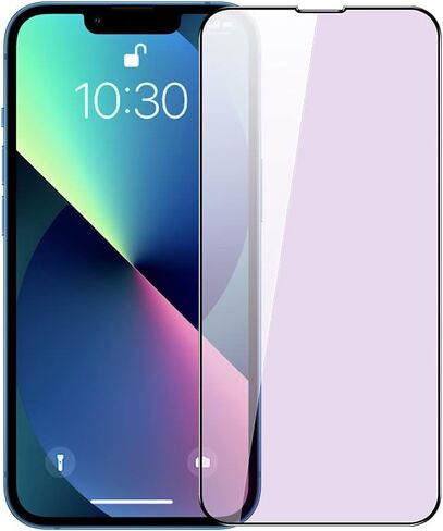 واقي شاشة مضاد للضوء الأزرق مصمم لهاتف iPhone 13/ iPhone 13 Pro 2021 مقاس 6.1 بوصة، زجاج مقسى عالي الدقة يحجب الضوء الأزرق - حماية العين ضد تعب العين وجفاف العين وخالي من الفقاعات in Kuwait