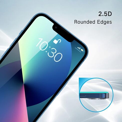 واقي شاشة مضاد للضوء الأزرق مصمم لهاتف iPhone 13/ iPhone 13 Pro 2021 مقاس 6.1 بوصة، زجاج مقسى عالي الدقة يحجب الضوء الأزرق - حماية العين ضد تعب العين وجفاف العين وخالي من الفقاعات in Kuwait
