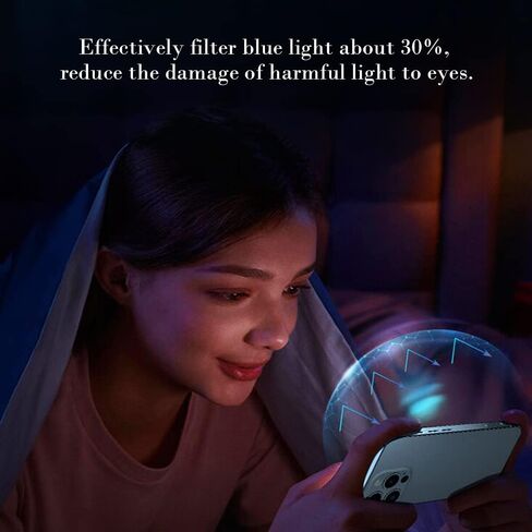 PERFECTSIGHT Anti Blue Light Screen Protector Designed for iPhone 14 Pro 2022 6.1 inch, 2 Pack 6X Stronger Blue Light Blocking Tempered Glass - Eye Protection Anti Eye Fatigue Bubble Free in Saudi Arabia