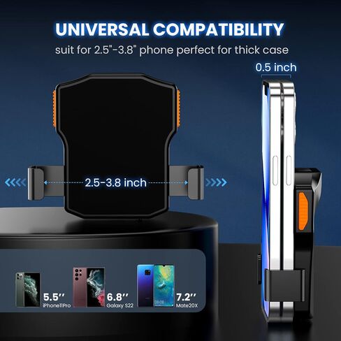 Eyoyo 1D بلوتوث ماسح الباركود اللاسلكي، مشبك خلفي للهاتف UPC USB قارئ الرمز الشريطي مع مؤشر مستوى البطارية متوافق مع هاتف Android 4.7 بوصة - 7.2 بوصة، iPhone لمخزون مكتبة الكتب في المستودعات in Saudi Arabia