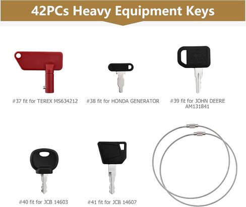 42 قطعة من معدات البناء الثقيلة مشغل آلة الإشعال مجموعة مفاتيح رئيسية لشركة كاتربيلر بوبكات جون ديري كيس JLG JCB فولفو هيستر فورد نيو هولاند يانمار تاكيوتشي كوبوتا كوماتسو تويوتا هيتاشي in Kuwait