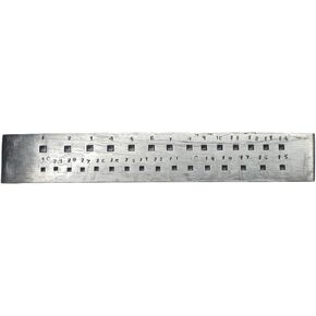 Draw Plate 30 Square Holes - Wire Drawplate Jewelry Craft Shaping Tool 6" Long