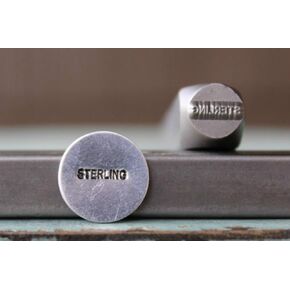 1mm × 7mm sterling وضع علامة على الكلمة المعدنية تصميم المجوهرات ختم المجوهرات