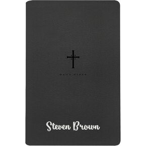 Personalized NLT Bible New Living Translation Thinline Faux Leather Holy Bible with Custom Name in Dark Purple | Large Print | Custom Gift for Religious Celebrations | Lavender/Purple