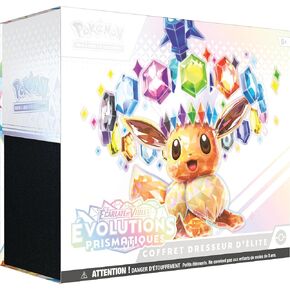 Pokemon Scarlet & Purple Elite Trainer Set - Prismatic Evolutions of The Pokemon TCG (1 Fully Illustrated Promo Card, 9 Booster Packs & Premium Game Accessories)