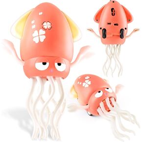 Electric Dancing Octopus Toy for Kids with Lights & Music, Interactive Crawling Baby Toy for Toddlers Boys Girls Ages 3-8, 4 5 6 7 Years Old Birthday Gift, Funny Indoor Pet Toys Cats Dogs