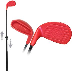 KOFULL Golf Club with Oversize Club Plastic Head for Golf Game with Buckets, Golf Set with Balls, Steel Shaft Club for Backyard Yard, for Adults Outdoor, Hit Plastic Foam Balls