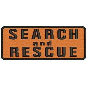 Special Patches for Velcro Patches for Uniform for Search and Rescue Embroidery Patches 2x5 Hook on Back Orange Model-Q-X988-3461