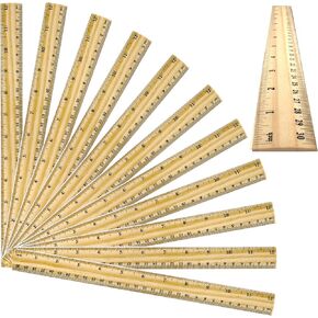 Iconikal 35 Pack Transparent School Classroom Plastic 12-Inch Ruler with English & Metric Measurments - Four Colors