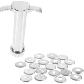 Veemoon 1Set Stainless Steel Clay Extruder Tool Set with Molds Convenient Polymer Clay Squeezer Kit for Pottery Making for Beginners and Professionals