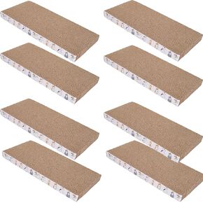 8 Packs cat Scratch pad Toys Reversible cat Scratching Post Cardboard cat scratchers for Indoor Cats Sleep Play and Grind Claws