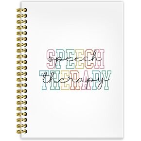 Speech Therapy Notebook Journal 5.5x8.3, Speech Pathologist Therapists Gifts, Mental Health Journal for Women, Speech Therapist Hardcover Spiral Notebooks for Note Taking