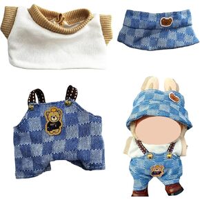 Handcrafted Crochet Clothes Set for 17cm Doll, Knitted Outfit with Accessories (MY3)