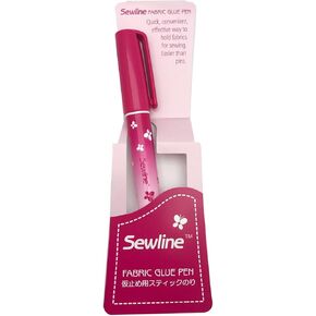 Sewline Water-Soluble Fabric Glue Pen-Blue with one Refill