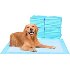 Super Absorbent Waterproof Dog and Puppy Pet Training Pad, Housebreaking Pet Pad, 40-Count Extra Middle-Size, 30’’X30’’, Blue
