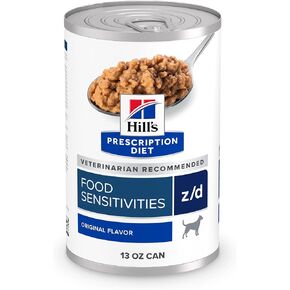 Hill's Prescription Diet z/d Skin/Food Sensitivities Wet Dog Food, Veterinary Diet, 13 oz. Cans, 12-Pack