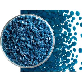 Steel Blue Glass Frit Coarse Bullseye COE 90 Fusible- 2 Ounces
