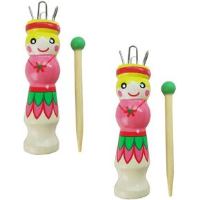 Healifty Wooden Knitting Tool 2 Sets Wood Loom Knitting Doll Knitting Knitting Crochet Supplies Wood Knitting Tool Spool Knitter Kid Tools Handmade Knitting Tool Manual Yarn Child