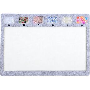 Mabor Large Rectangle Felt Bead Mat, Felt Beading Tray with Centimeter Alphabetic Scale Beads Pads for Art Crafts Jewelry Making Beading Design Supplies 11.4x7.8inches