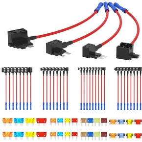 RVBOATPAT Mini Micro2 Fuse Taps السيارات السيارات إضافة مجموعة الصمامات الدائرة 12V ATO ATC ATM APM محول الصمامات موصل الطائر -16 مجموعات in Kuwait