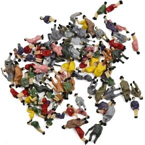 60pcs HO مقياس 1:87 شخصيات جالسة أرقام ركاب | 30 يطرح شخصيات الجلوس متعددة الألوان لتخطيطات السكك الحديدية و dioramas | مثالي لمحطات القطار ومشاهد البناء