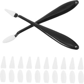 2Set Sketch Rubbing Sponge Brush Blending Tools for Artists Replacement Heads Included for Student Drawing and Highlighting Durable Art Supplies for Canvas