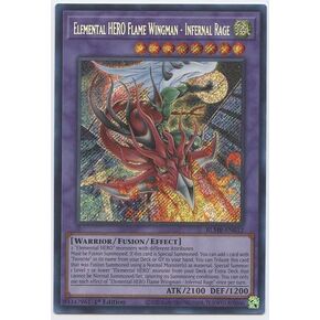 Elemental Hero Flame Wingman - Infernal Rage - BLMR-EN012 - Secret Rare - 1st Edition