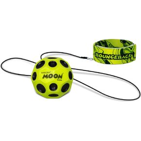 Waboba Bounceback عودة كرات Black و Blue Moon Ball Hyper Balls ، والارتداد الشديد والمرح ، والكرة المرتفعة الفائقة للعب النشط والألعاب في الهواء الطلق