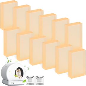 12 Pack Litter Box Deodorizer Compatible with MeoWant MW-SC01 / MW-SC02 / LB02 Self-Cleaning Cat Litter Boxes, 360° Odor Lock Cat Toilet Odor Eliminator Gel