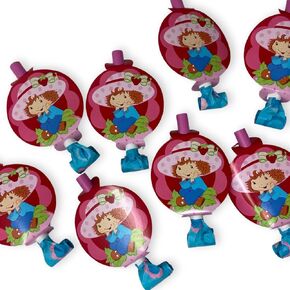 Strawberry Shortcake Party Favors - Pack of 8 Blowouts Strawberry Shortcake Party Supplies Theme Decor Pinata 1st Birthday or Baby Shower Decorations for Goodie Bags Vintage 2003