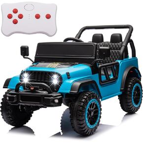 24V Kids Ride on Car, 4WD Electric Jeep, with Remote Control, LED Lights, Music Player, and Bluetooth Functionality, Suitable as a Gift for Boys and Girls Aged 3+ (Pink)