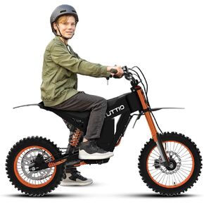 Soleil01 48V Kids-Dirt-Pike-Motorcycle-Dirt-Pike Off-Road-Road-Bike-مع بطارية 21AH 15-37 ميل في الساعة و 18-43 ميلا.