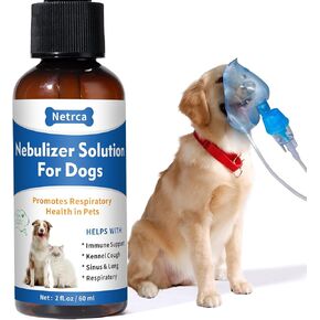 Natural Nebulizer Solution for Dogs & Cats | Supports Respiratory Health & Immune Support | Sinus, Allergies & Kennel Cough Relief | Gentle Herbal Formula, 60ml