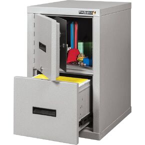 Fire Resistant File Cabinet - Light weight, fire rated, One file drawer & safe