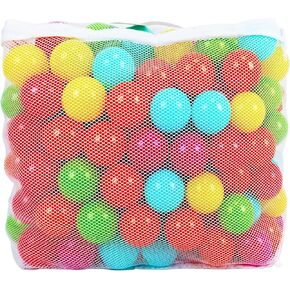 2.3-Inch Phthalate Free BPA Free Non-Toxic Crush Proof Play Balls Pit Balls- 6 Bright Colors in Reusable and Durable Storage Mesh Bag with Zipper, 200-Count