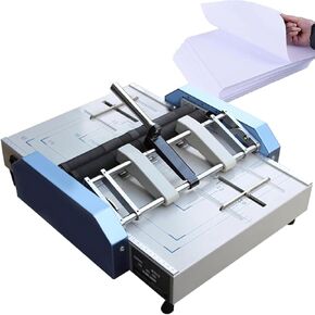 Automatic Book Binding Stapler Stitch,A3 Saddle Stitch Flat-Clinch Binding Machine-5 Nail Positions,Perfect for Office and School Use